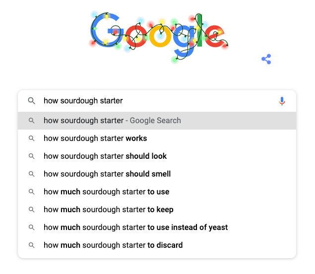 screenshot of Google autocomplete for how query