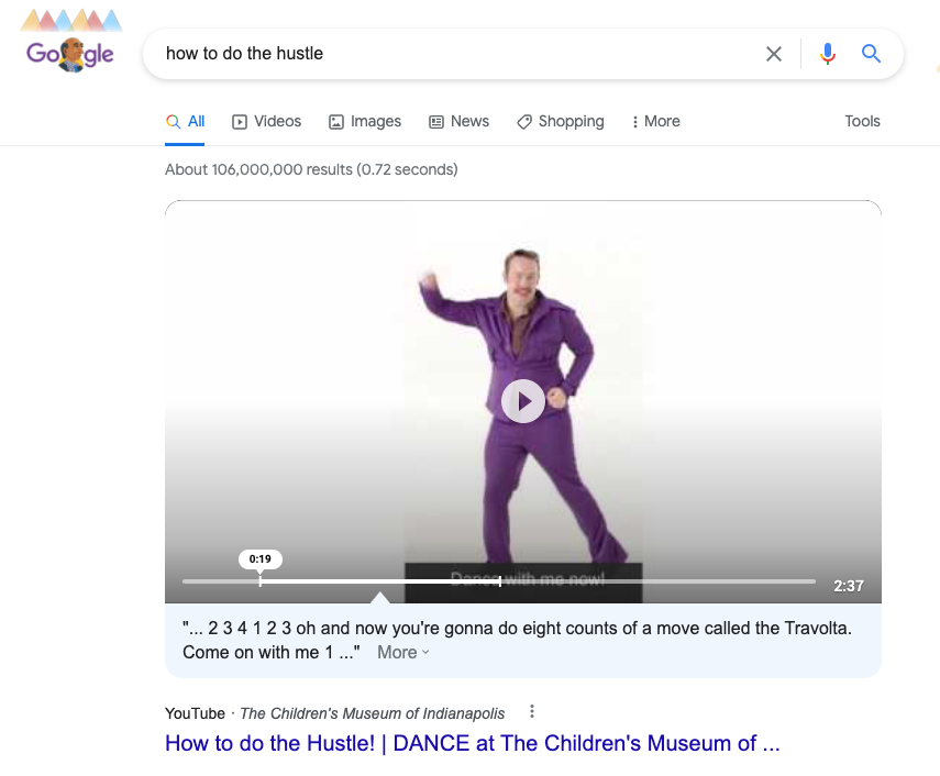 example of a video featured snippet
