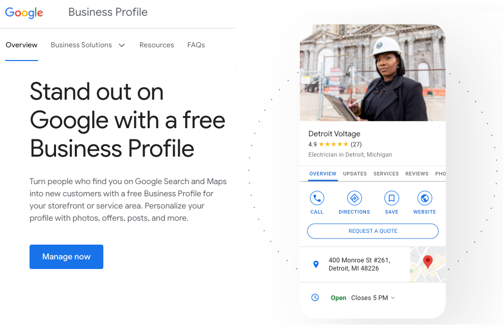 google business profile screenshot
