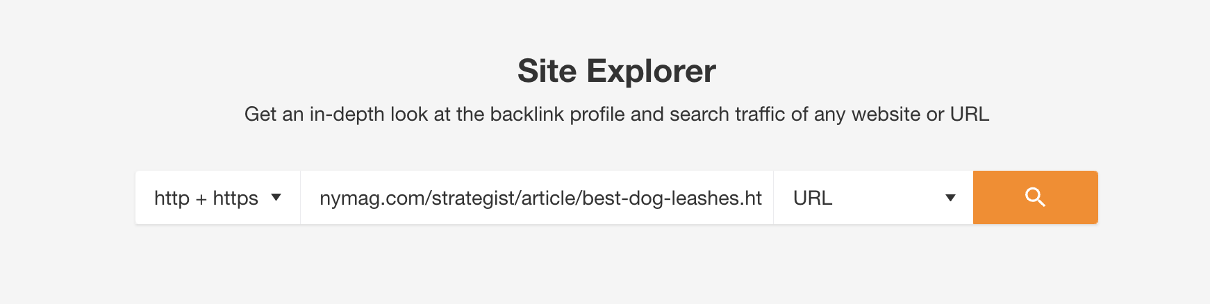 site explorer screenshot