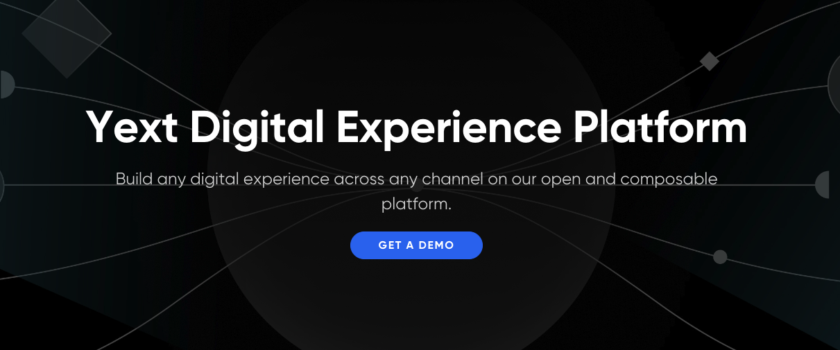 An image of the Yext Digital Experience Platform